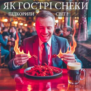 Фото з посиланням на статтю про те як гострі закуски та снеки підкорили масмаркет