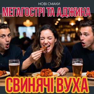 Фото з посиланням на статтю про новинки у смаках свинячих вух